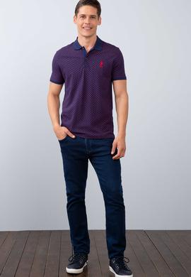 Erkek Nar Çiçeği Polo Yaka T-Shirt - 50206186039