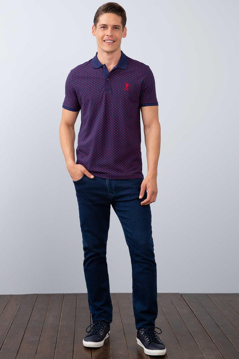 Erkek Nar Çiçeği Polo Yaka T-Shirt - 50206186039