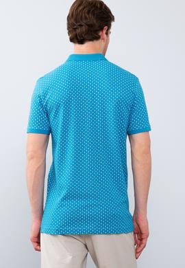 Erkek İndigo Polo Yaka T-Shirt - 50206186057