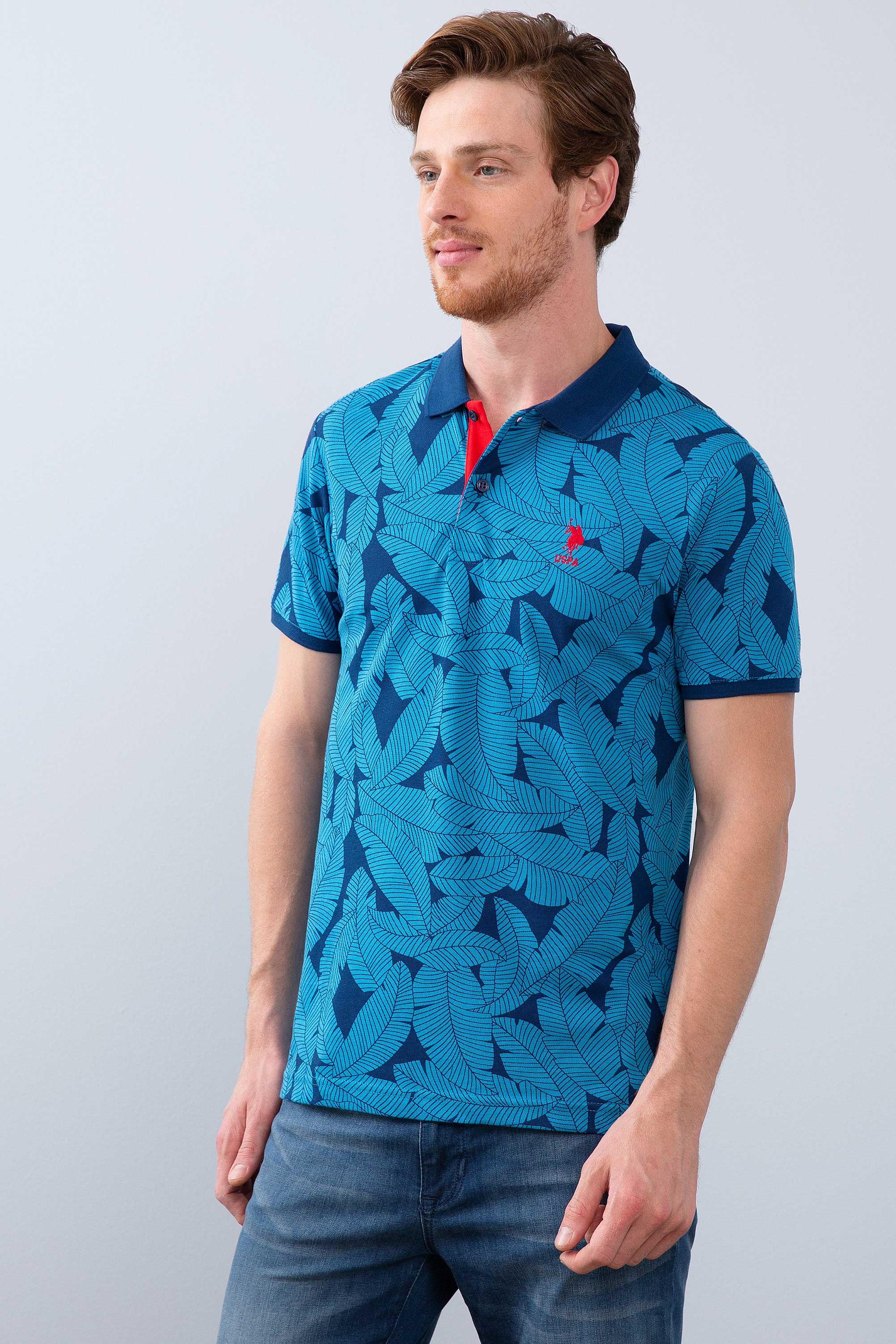 Erkek Lacivert Polo Yaka T-Shirt - Image 1