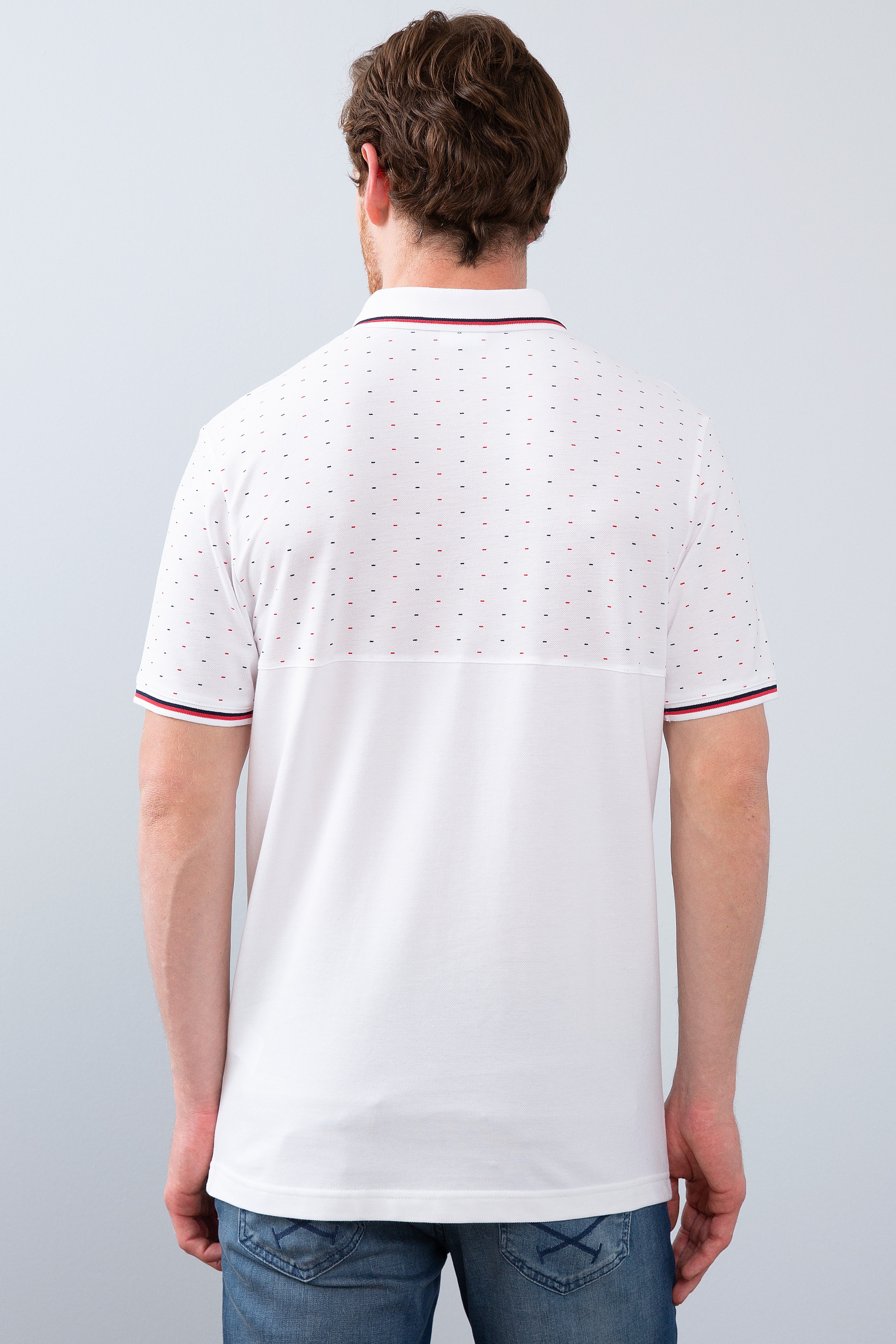 Erkek Beyaz Polo Yaka T-Shirt