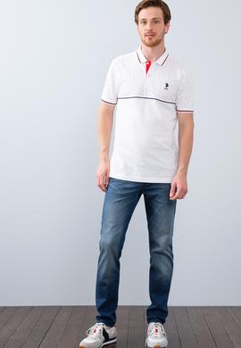 Erkek Beyaz Polo Yaka T-Shirt - 50206188007