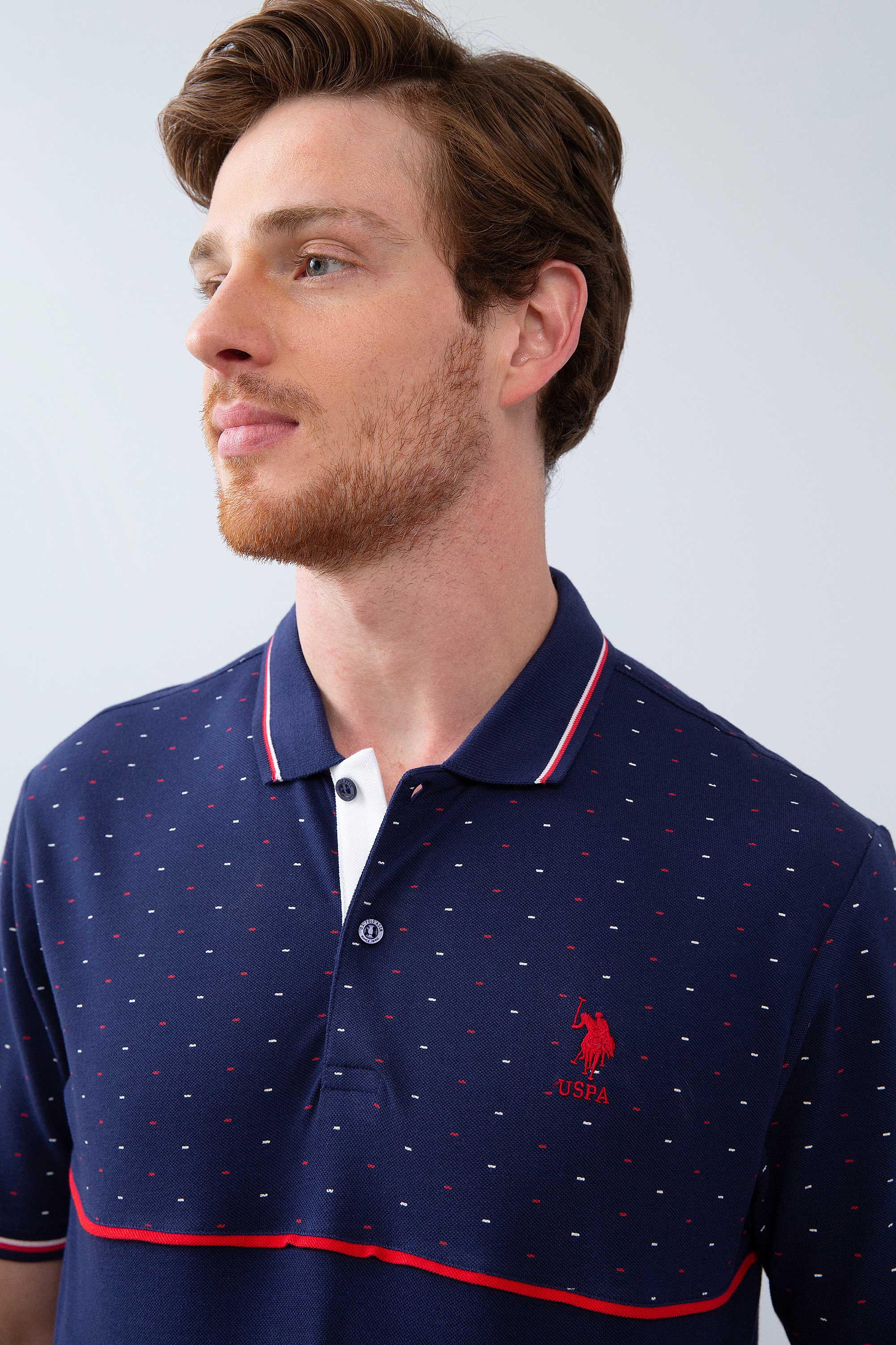 Erkek Lacivert Polo Yaka T-Shirt - Image 2
