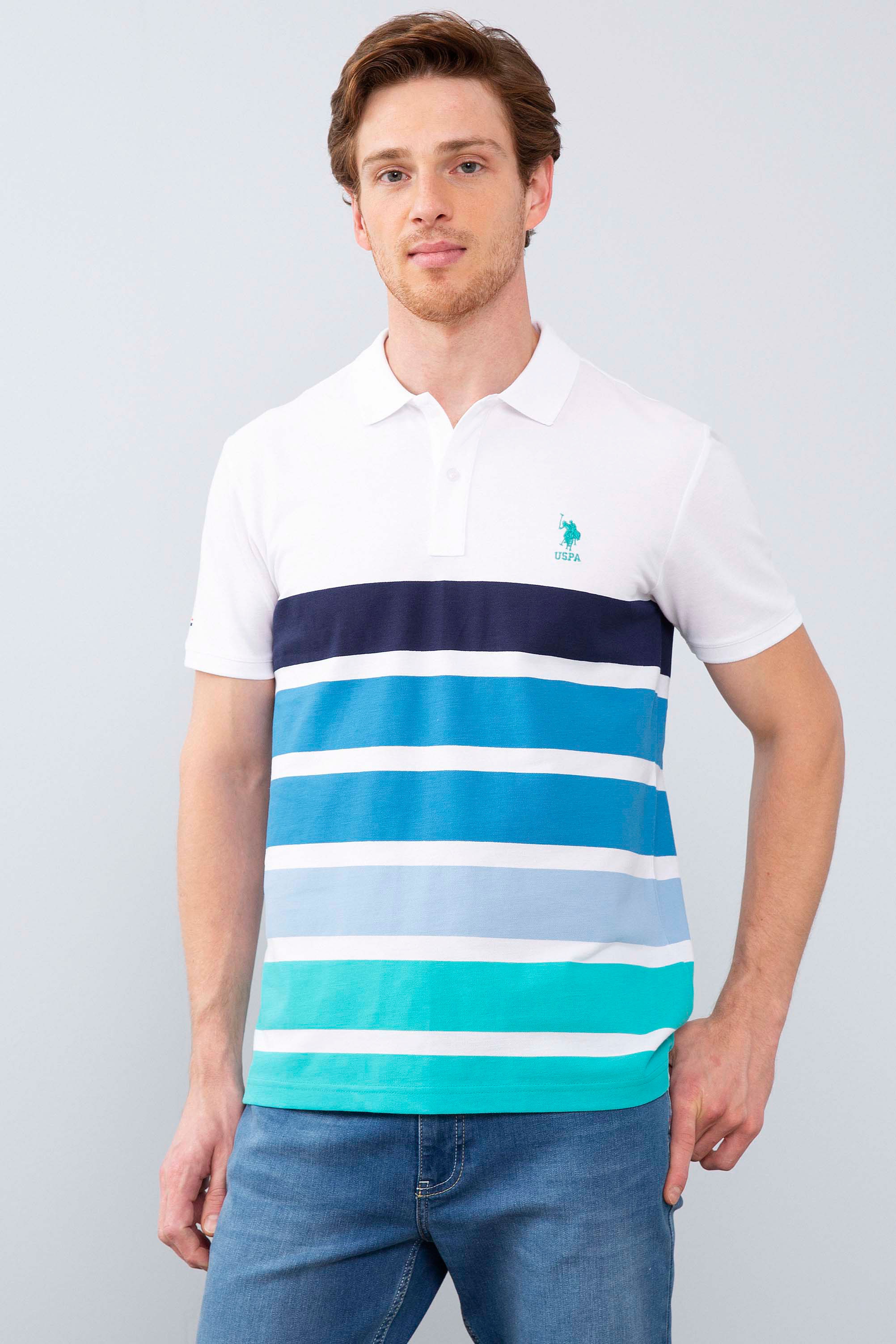 Erkek Lacivert Polo Yaka T-Shirt - Image 1