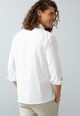 Erkek Beyaz Gömlek Uzunkol Basic - 50206193014