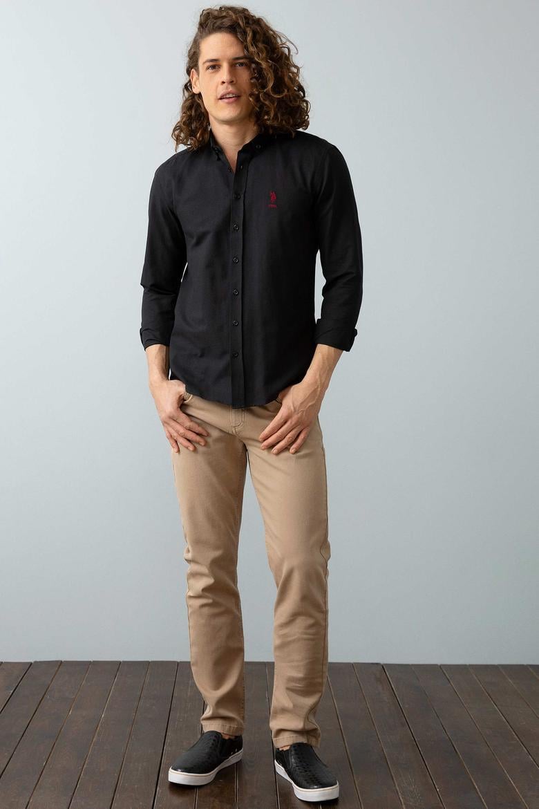 Erkek Siyah Gömlek Uzunkol Basic - 50206193049