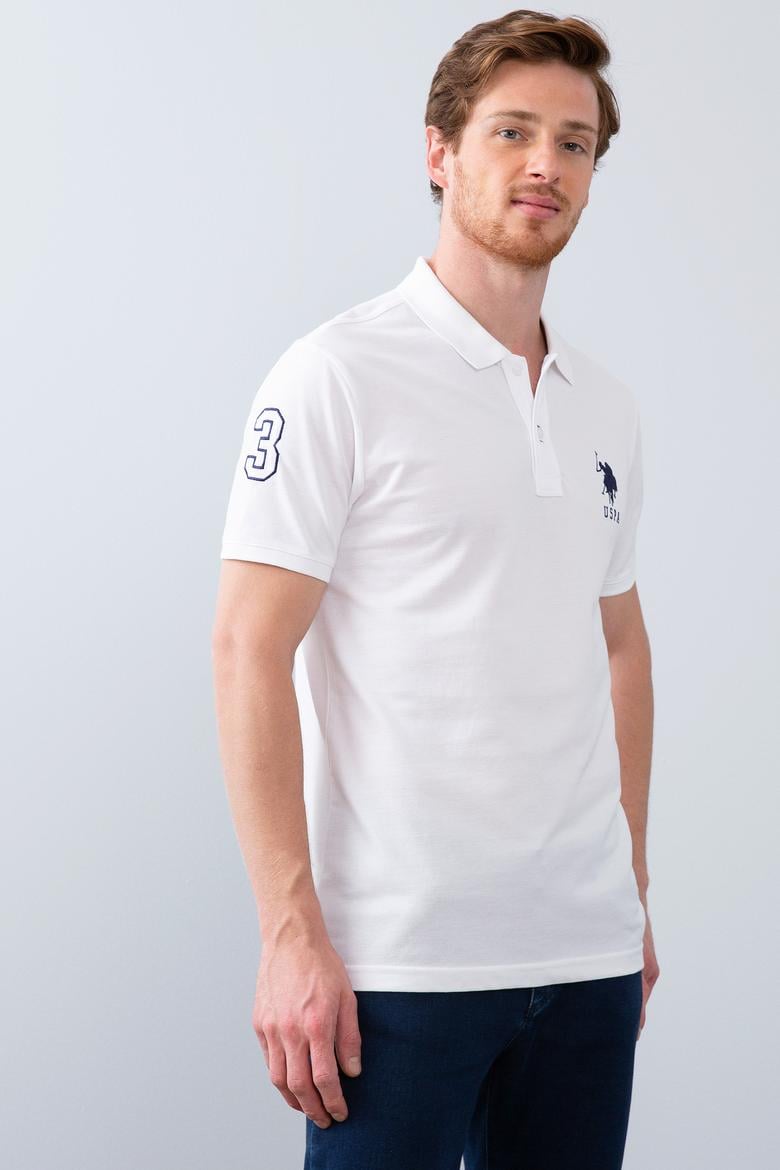 Erkek Beyaz Polo Yaka T-Shirt