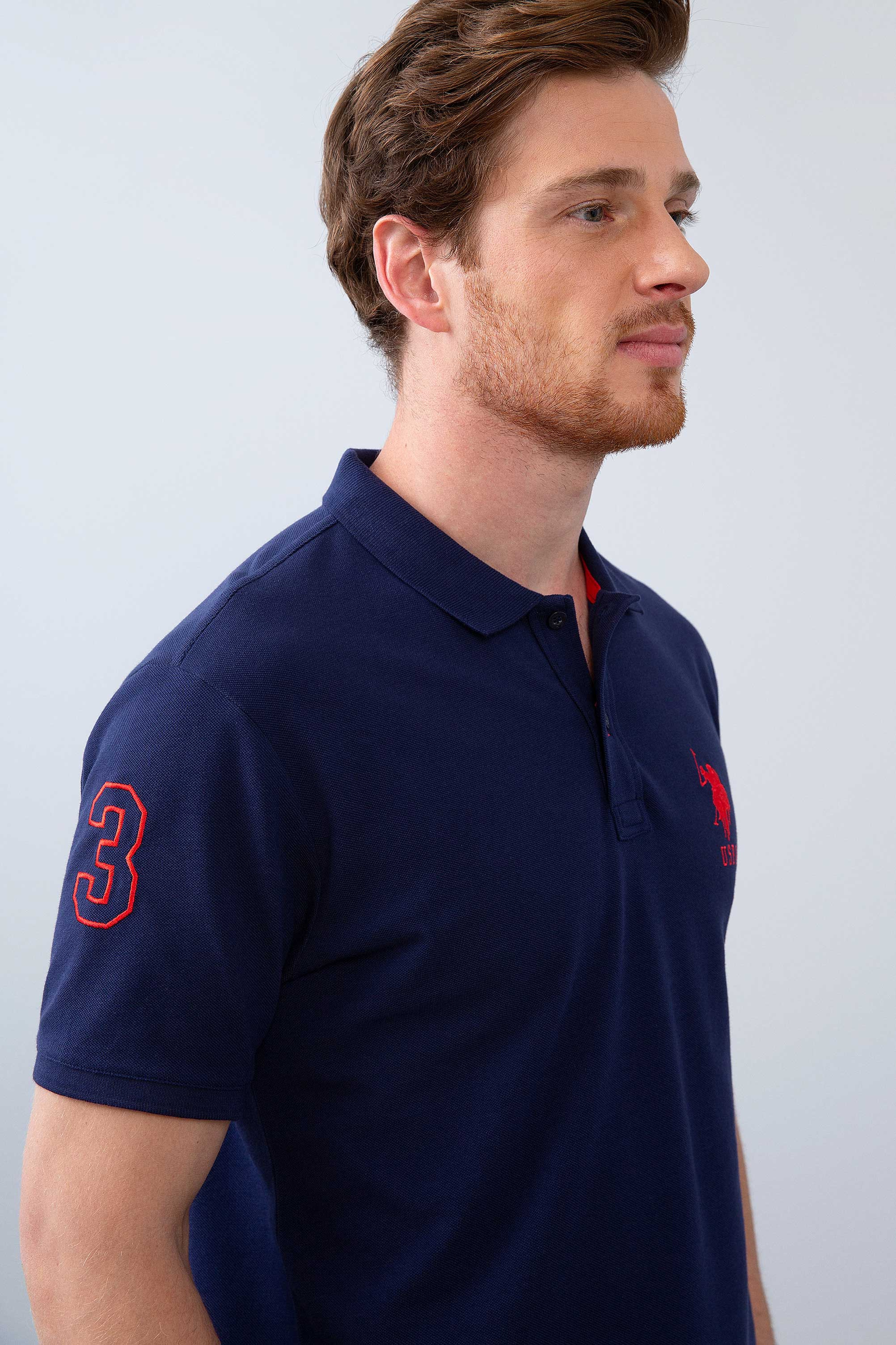 Erkek Lacivert Polo Yaka T-Shirt - Image 1