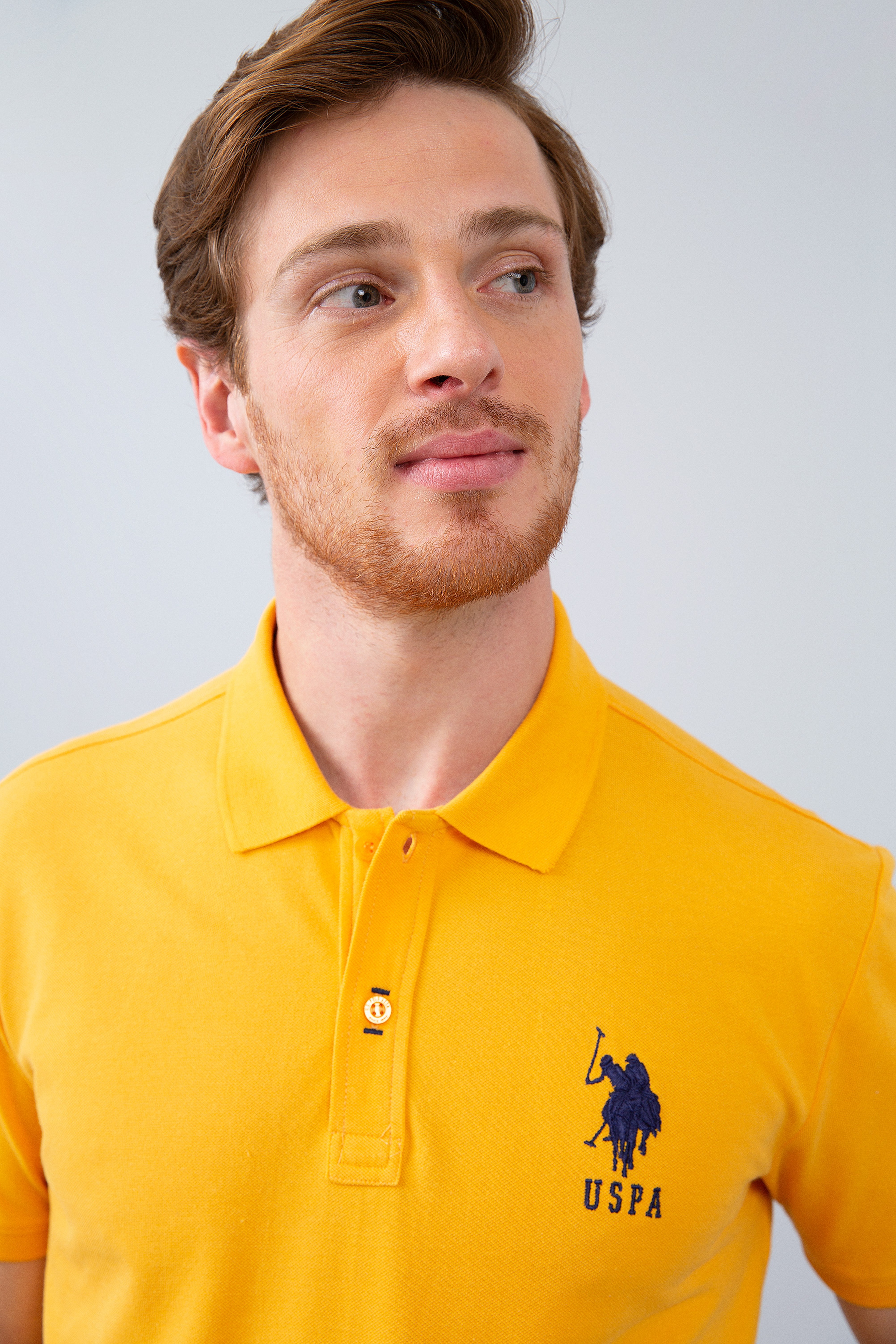 Erkek Koyu Sarı Polo Yaka T-Shirt - Image 2