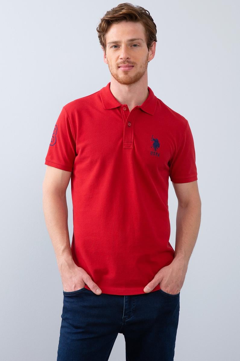 Erkek Koyu Kırmızı Polo Yaka T-Shirt