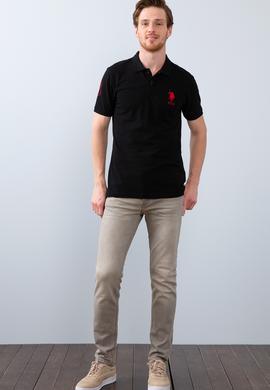 Erkek Siyah Polo Yaka T-Shirt - 50206194081