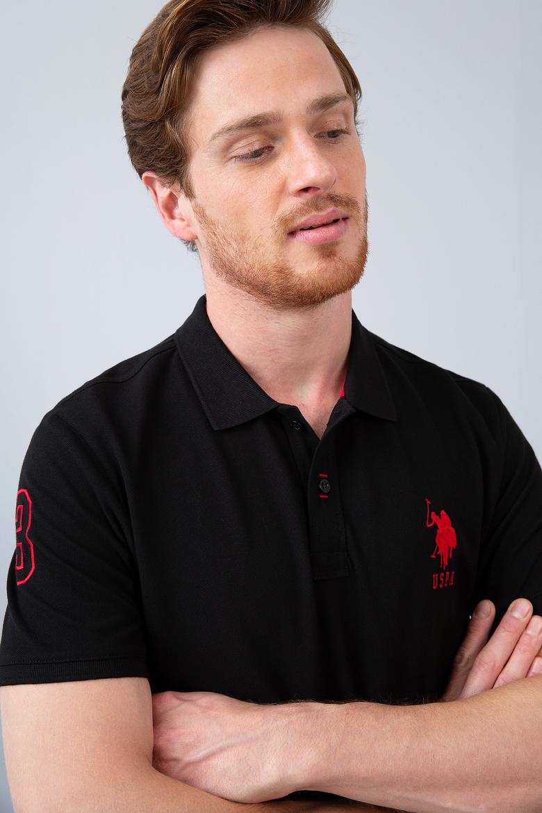 Erkek Siyah Polo Yaka T-Shirt - 50206194081