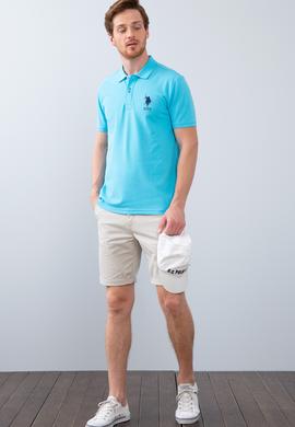 Erkek Mavi Polo Yaka T-Shirt - 50206194123