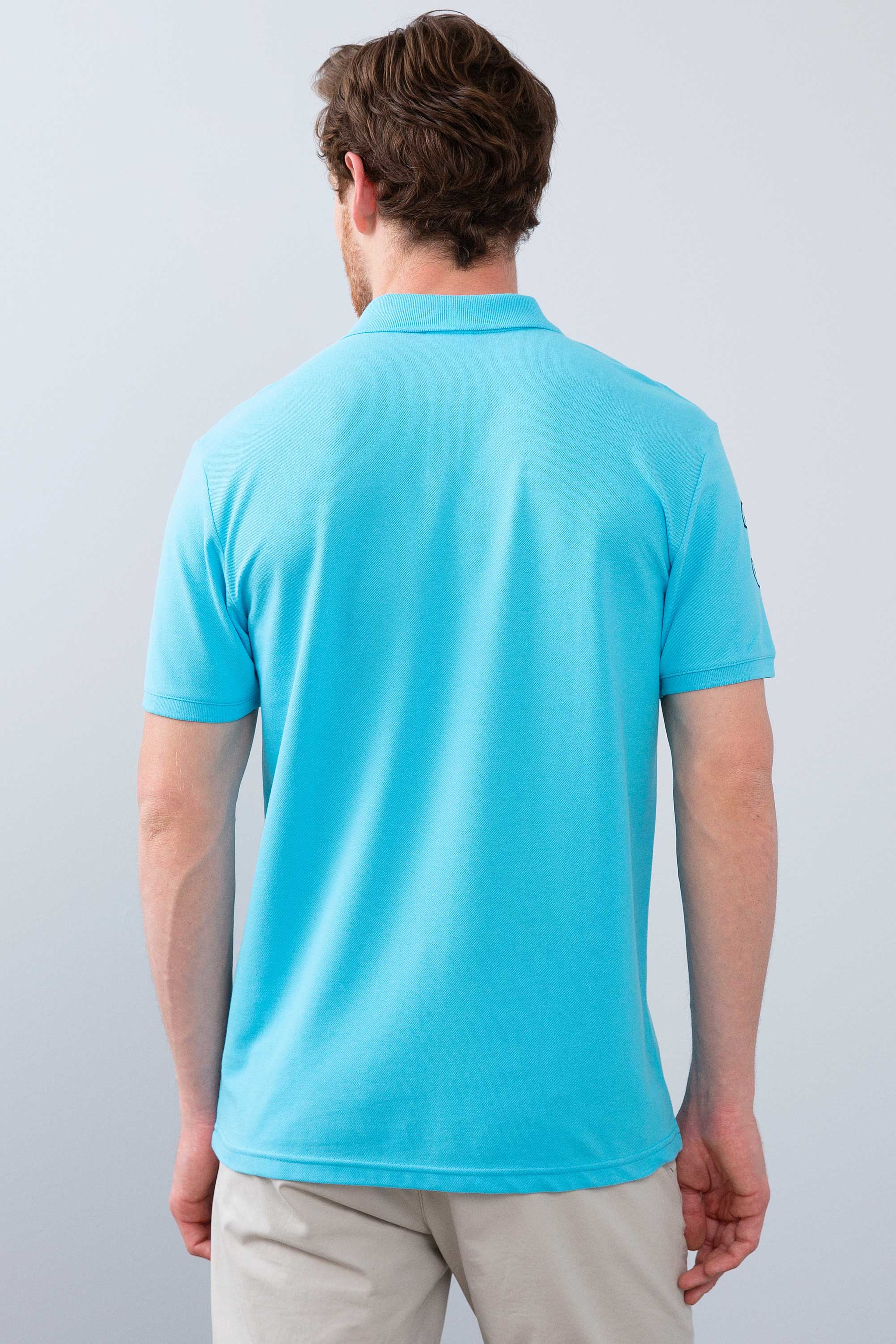 Erkek Mavi Polo Yaka T-Shirt