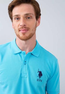 Erkek Mavi Polo Yaka T-Shirt - 50206194123