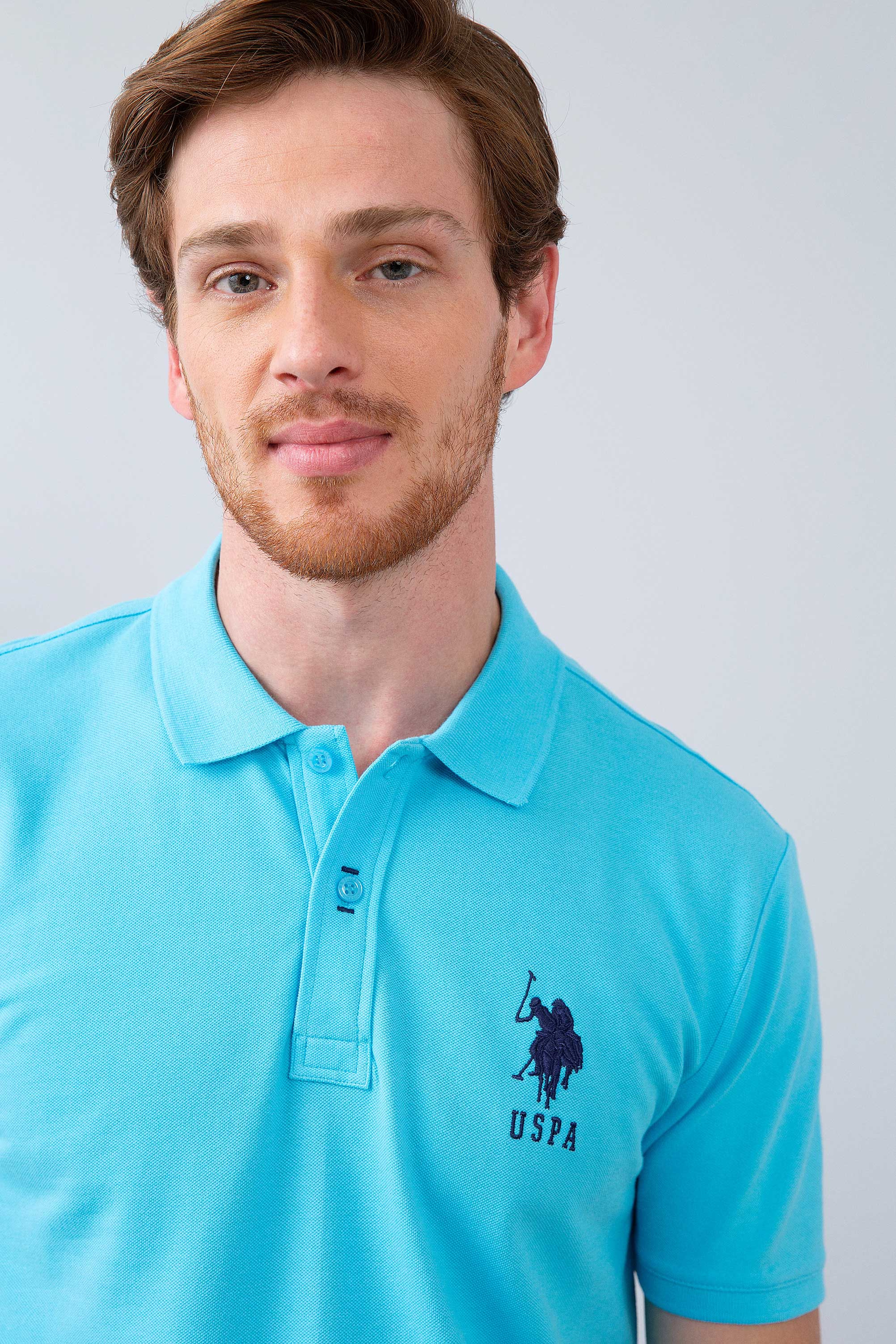 Erkek Mavi Polo Yaka T-Shirt
