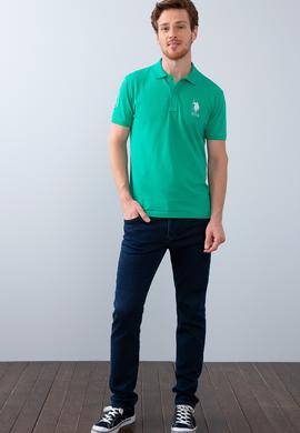 Erkek Fosforlu Yeşil Polo Yaka T-Shirt - 50206194153