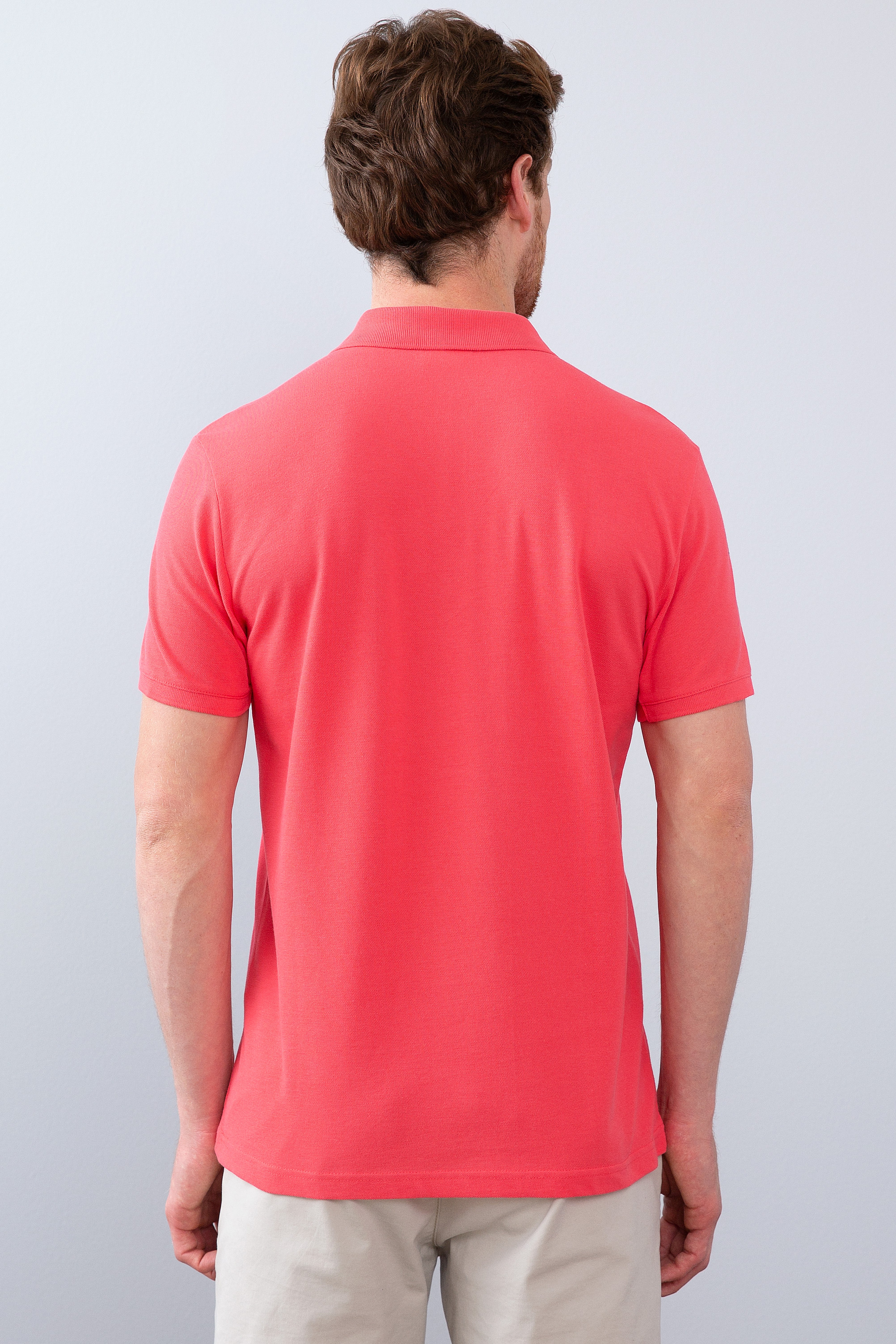 Erkek Pembe Polo Yaka T-Shirt