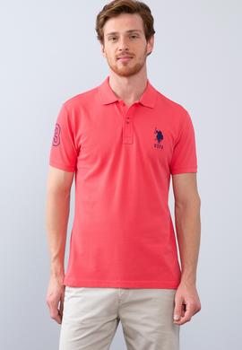 Erkek Pembe Polo Yaka T-Shirt - 50206194173