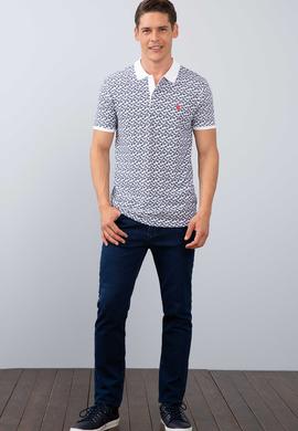 Erkek Beyaz Polo Yaka T-Shirt - 50206196019