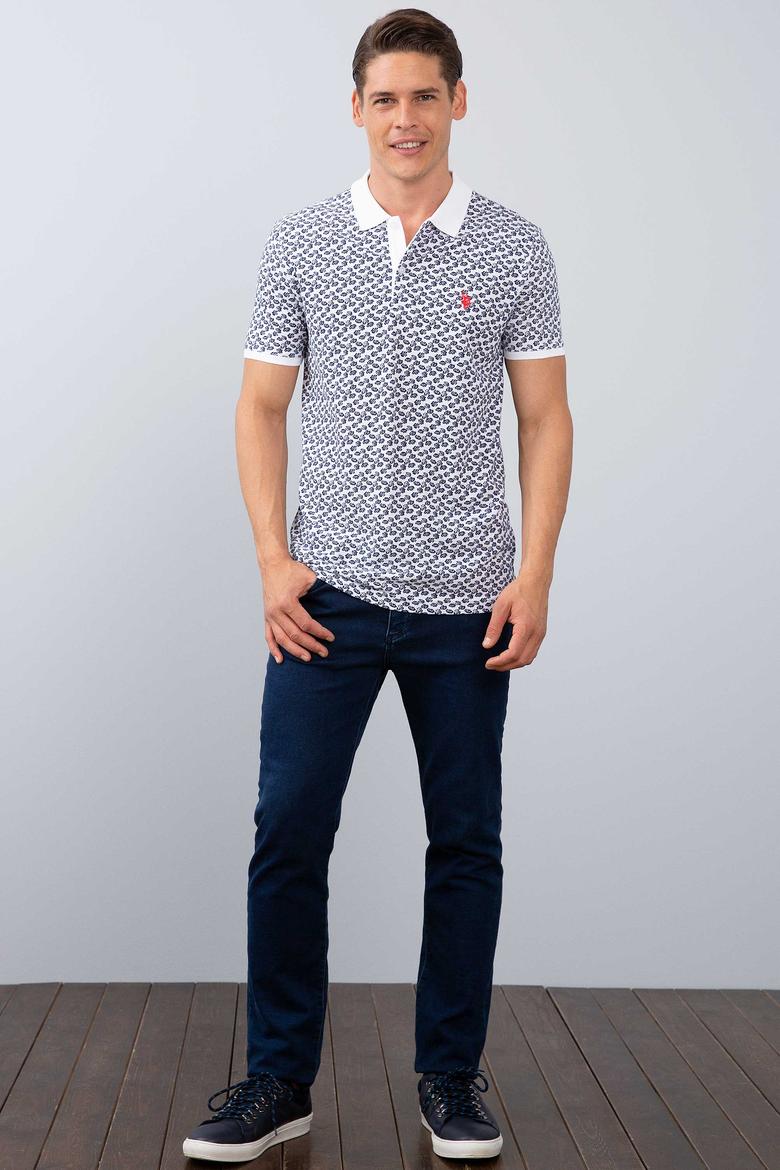 Erkek Beyaz Polo Yaka T-Shirt - 50206196019