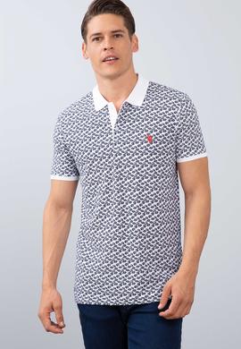 Erkek Beyaz Polo Yaka T-Shirt - 50206196019