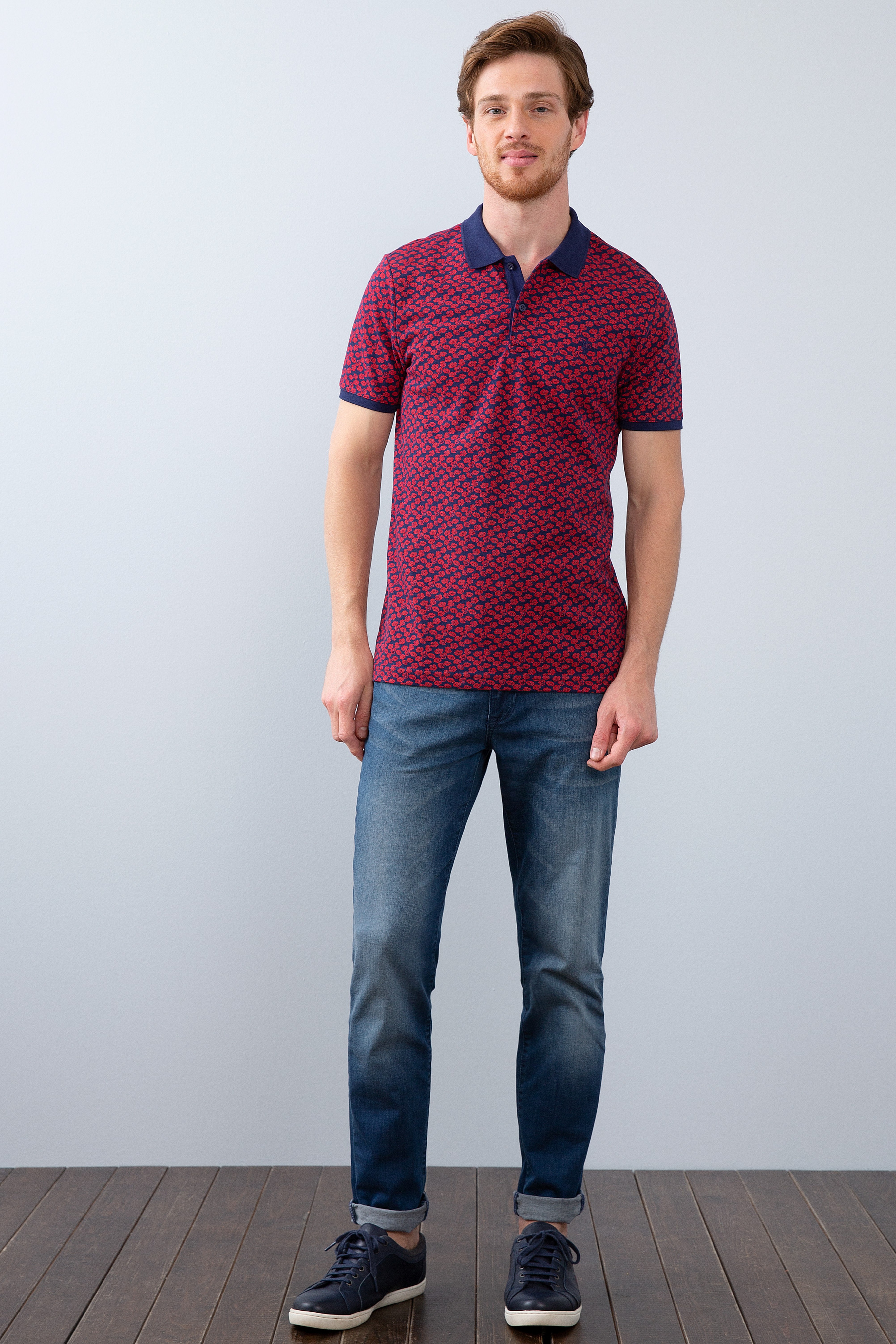 Erkek Lacivert Polo Yaka T-Shirt