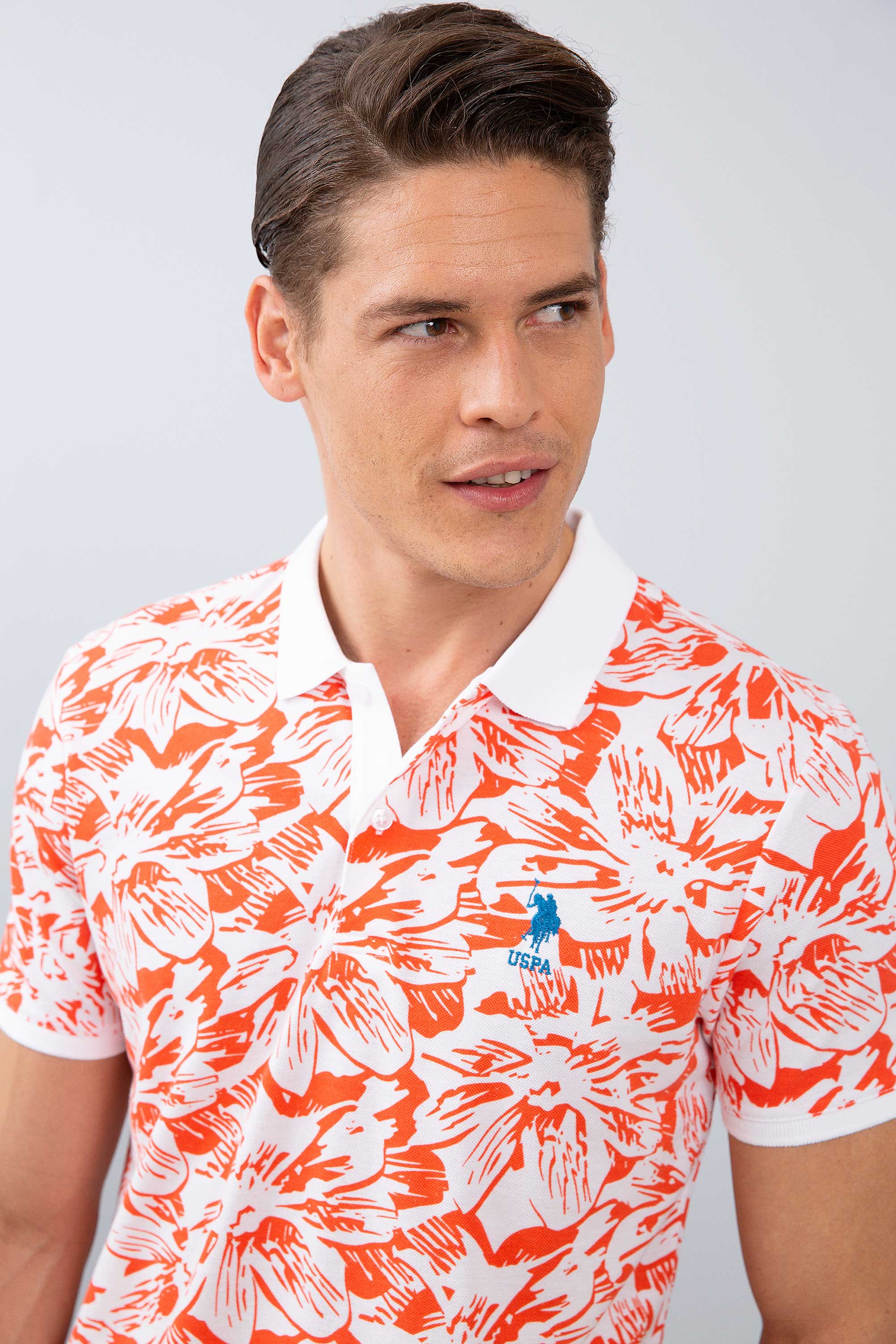 Erkek Nar Çiçeği Polo Yaka T-Shirt