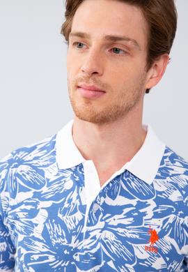 Erkek İndigo Polo Yaka T-Shirt - 50206201017