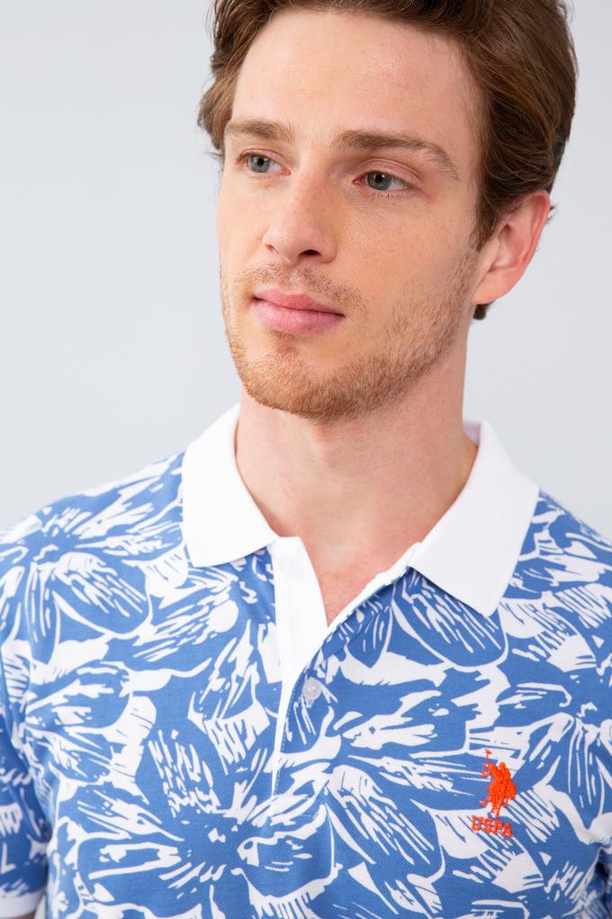 Erkek İndigo Polo Yaka T-Shirt