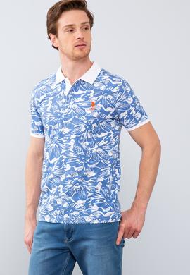 Erkek İndigo Polo Yaka T-Shirt - 50206201017