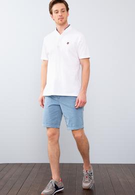 Erkek Beyaz Hakim Yaka T-Shirt - 50206202006