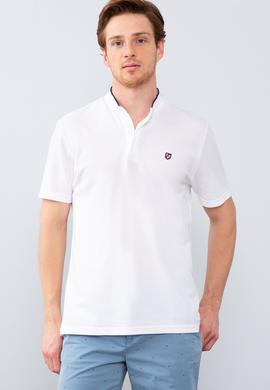 Erkek Beyaz Hakim Yaka T-Shirt - 50206202006