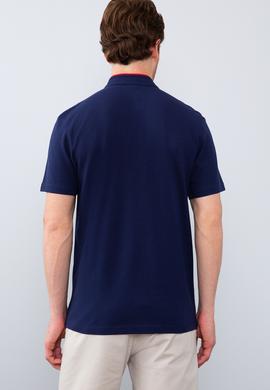 Erkek Lacivert Hakim Yaka T-Shirt - 50206202016