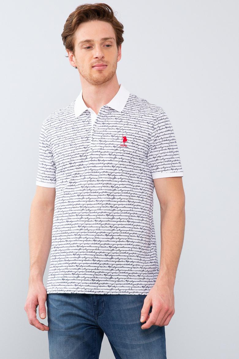 Erkek Beyaz Polo Yaka T-Shirt