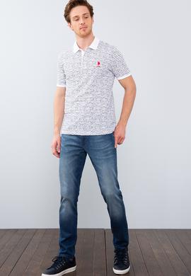 Erkek Beyaz Polo Yaka T-Shirt - 50206203018