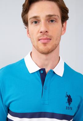 Erkek İndigo Polo Yaka T-Shirt - 50206206022