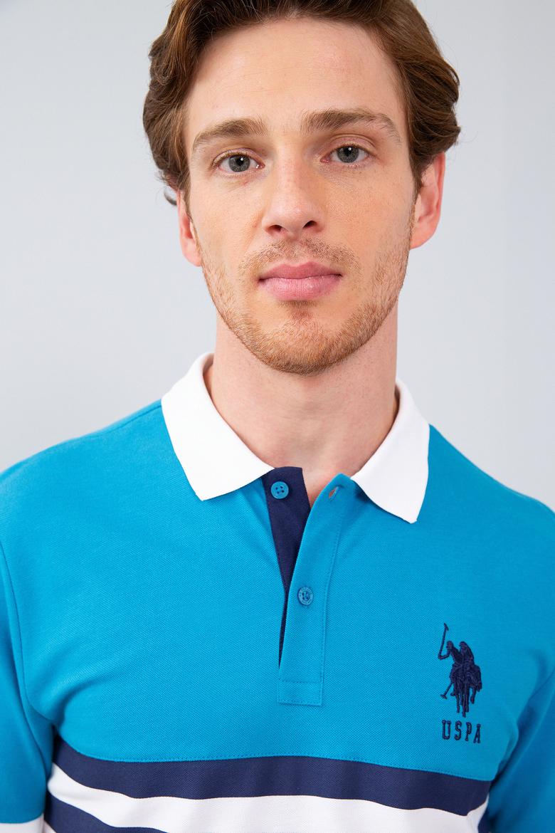 Erkek İndigo Polo Yaka T-Shirt - 50206206022