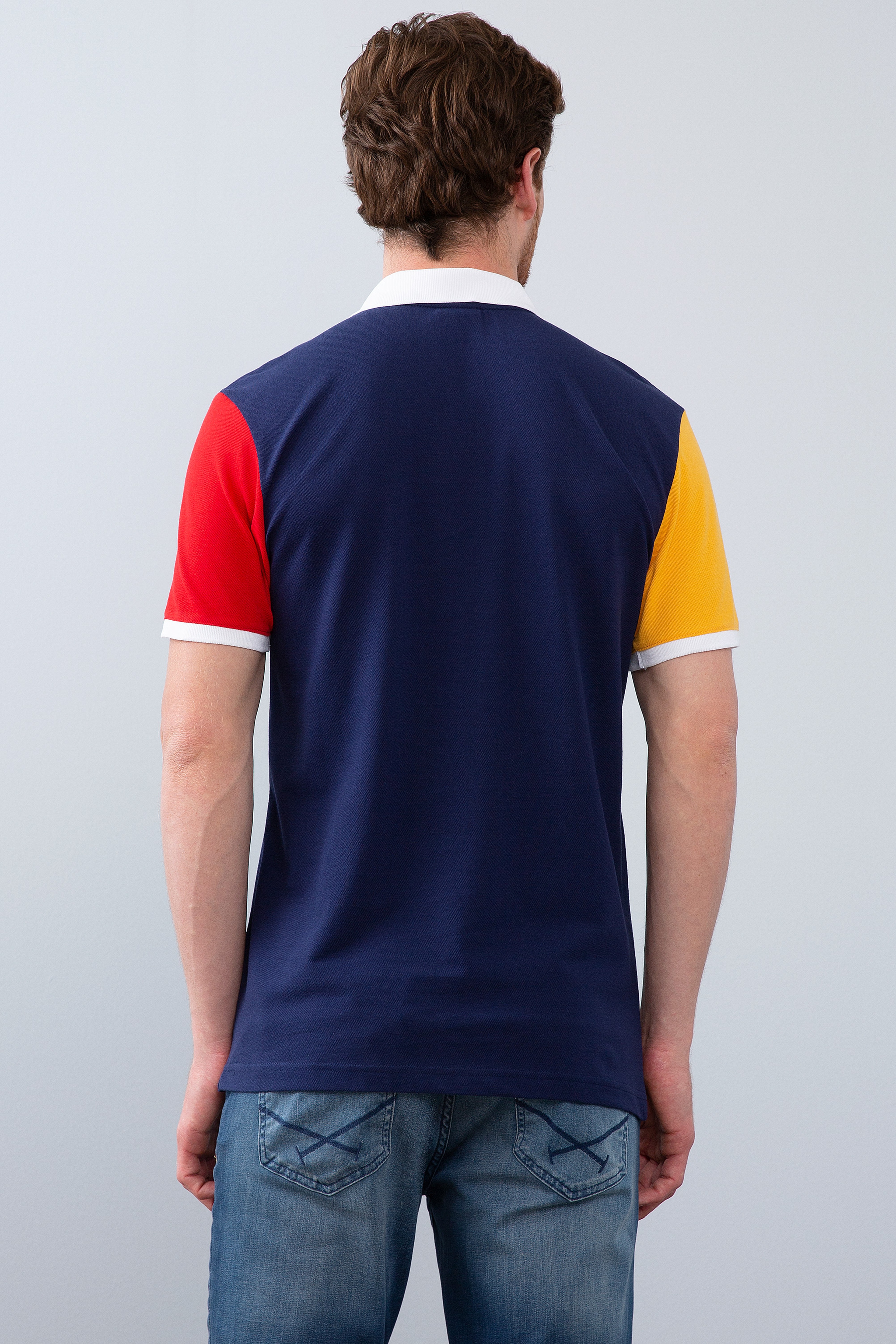 Erkek Lacivert Polo Yaka T-Shirt - Image 3