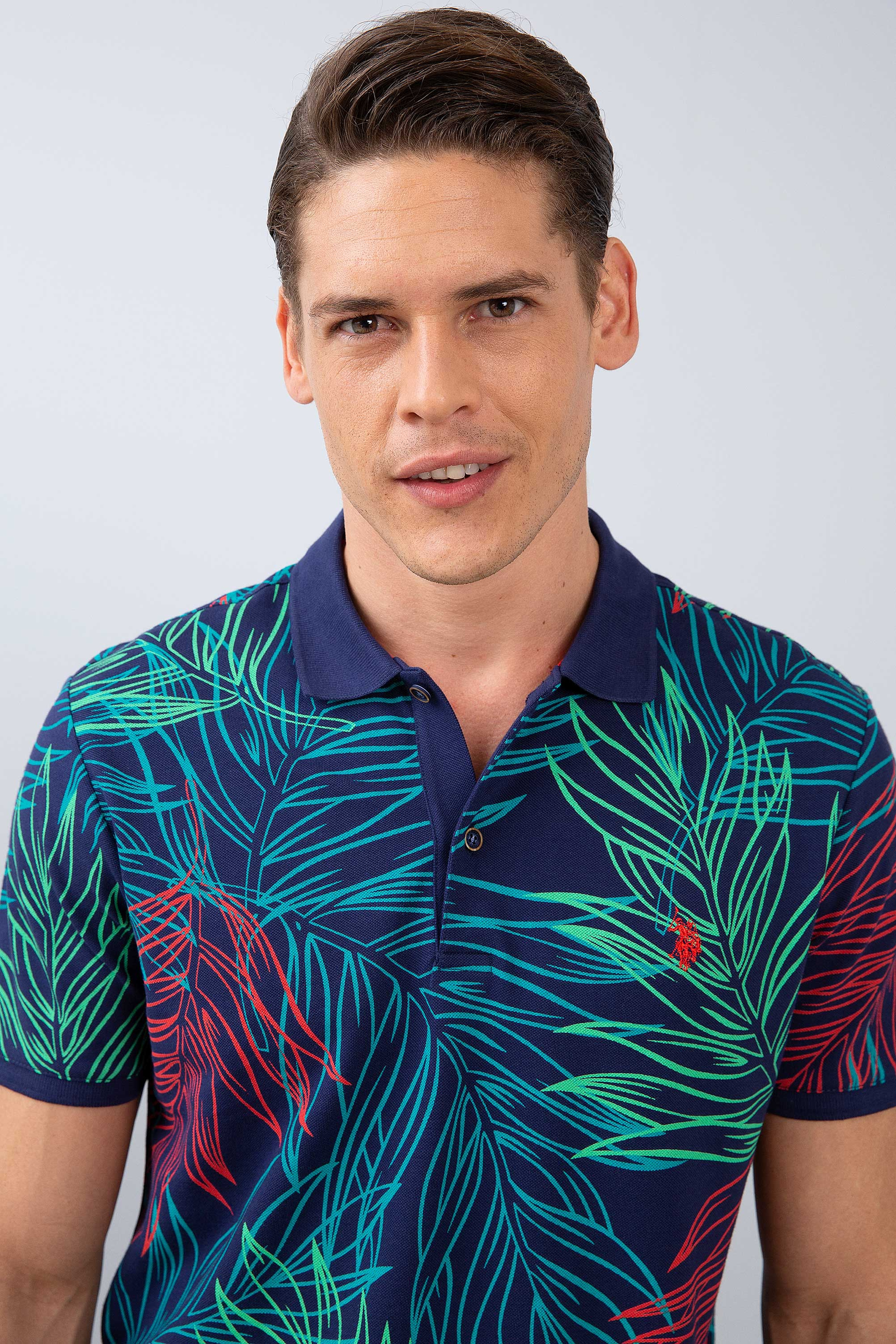 Erkek Lacivert Polo Yaka T-Shirt - Image 2