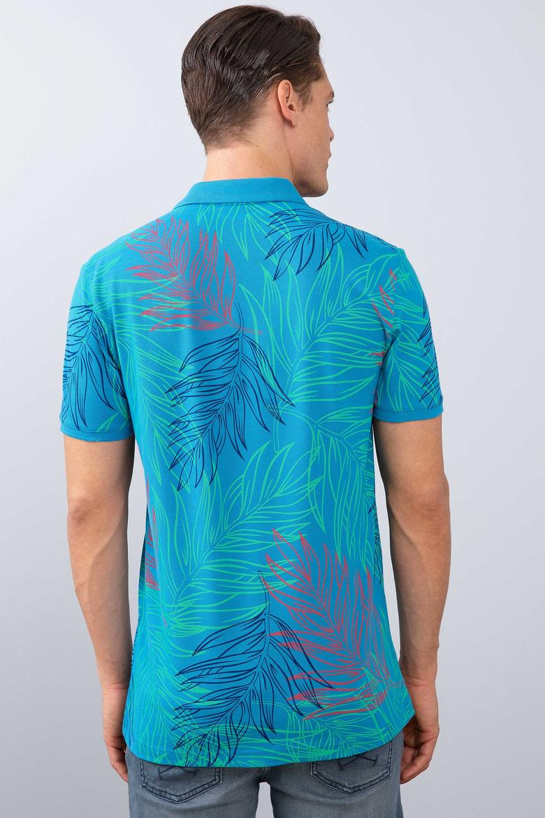 Erkek İndigo Polo Yaka T-Shirt - 50206210027