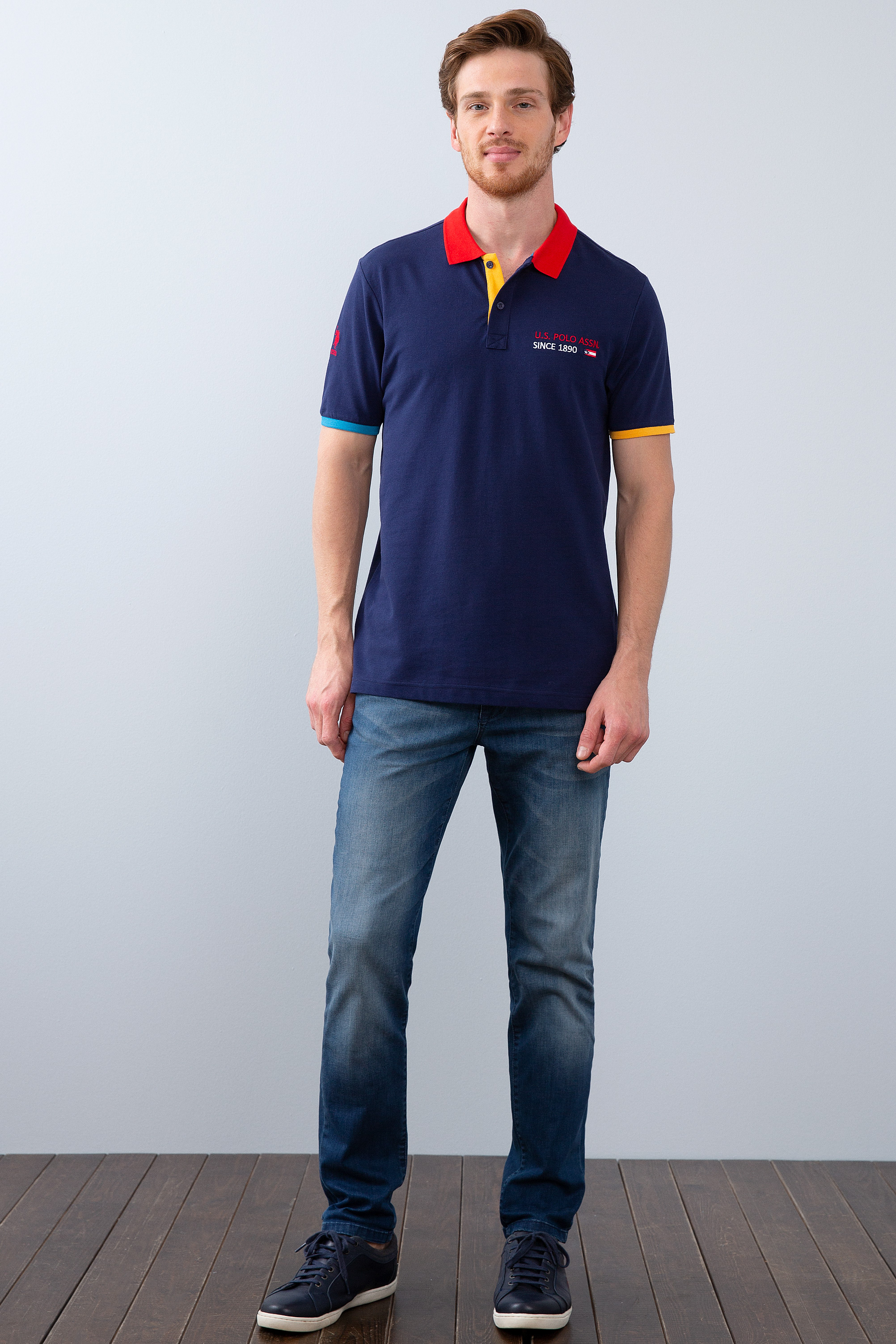 Erkek Lacivert Polo Yaka T-Shirt