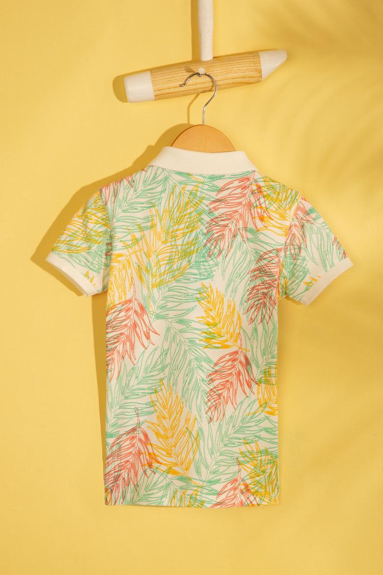 Erkek Çocuk Beyaz Polo Yaka Tişört - 50206216002