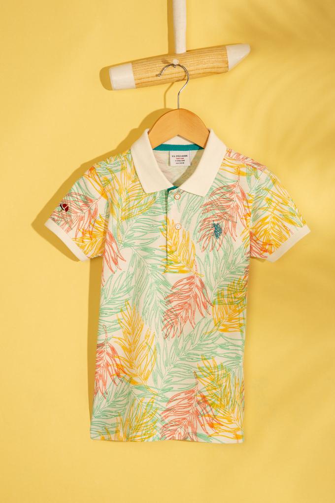 Erkek Çocuk Beyaz Polo Yaka Tişört