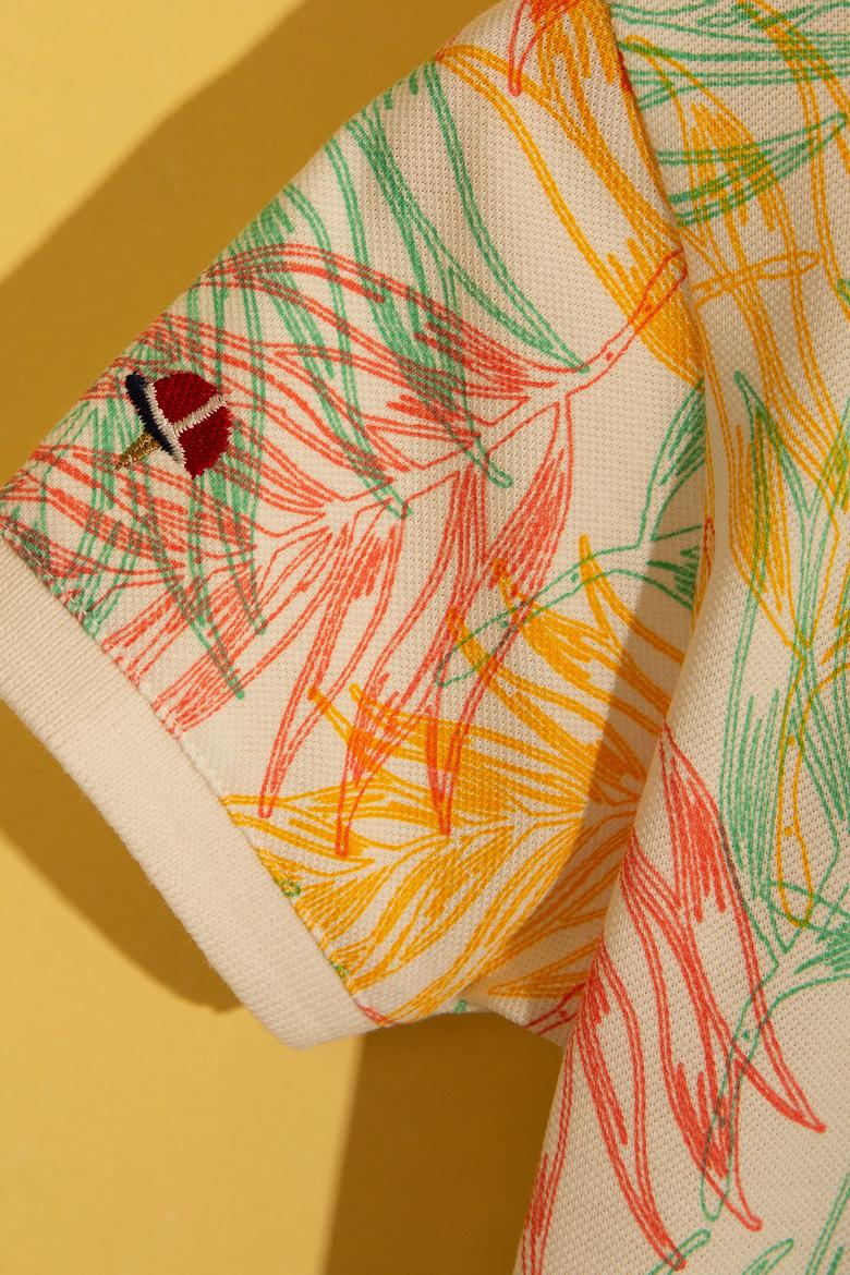 Erkek Çocuk Beyaz Polo Yaka Tişört - 50206216002