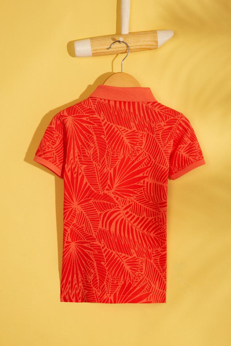 Erkek Çocuk Kırmızı Polo Yaka Tişört - 50206217001