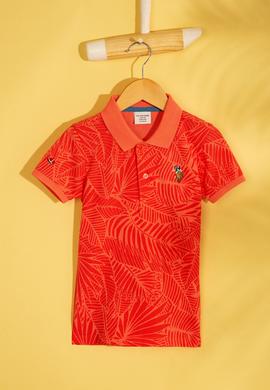 Erkek Çocuk Kırmızı Polo Yaka Tişört - 50206217001