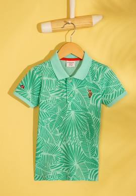 Erkek Çocuk Yeşil Polo Yaka Tişört - 50206217012