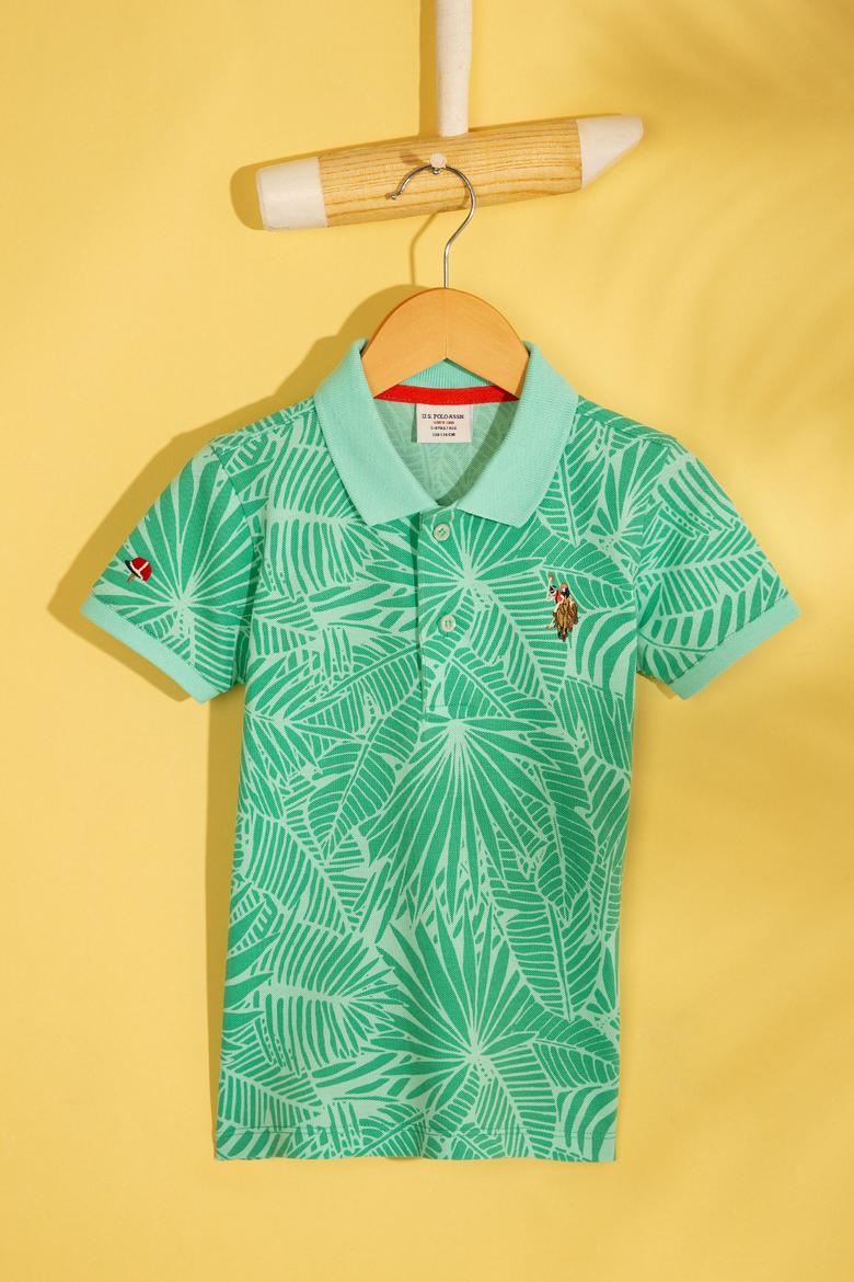 Erkek Çocuk Yeşil Polo Yaka Tişört