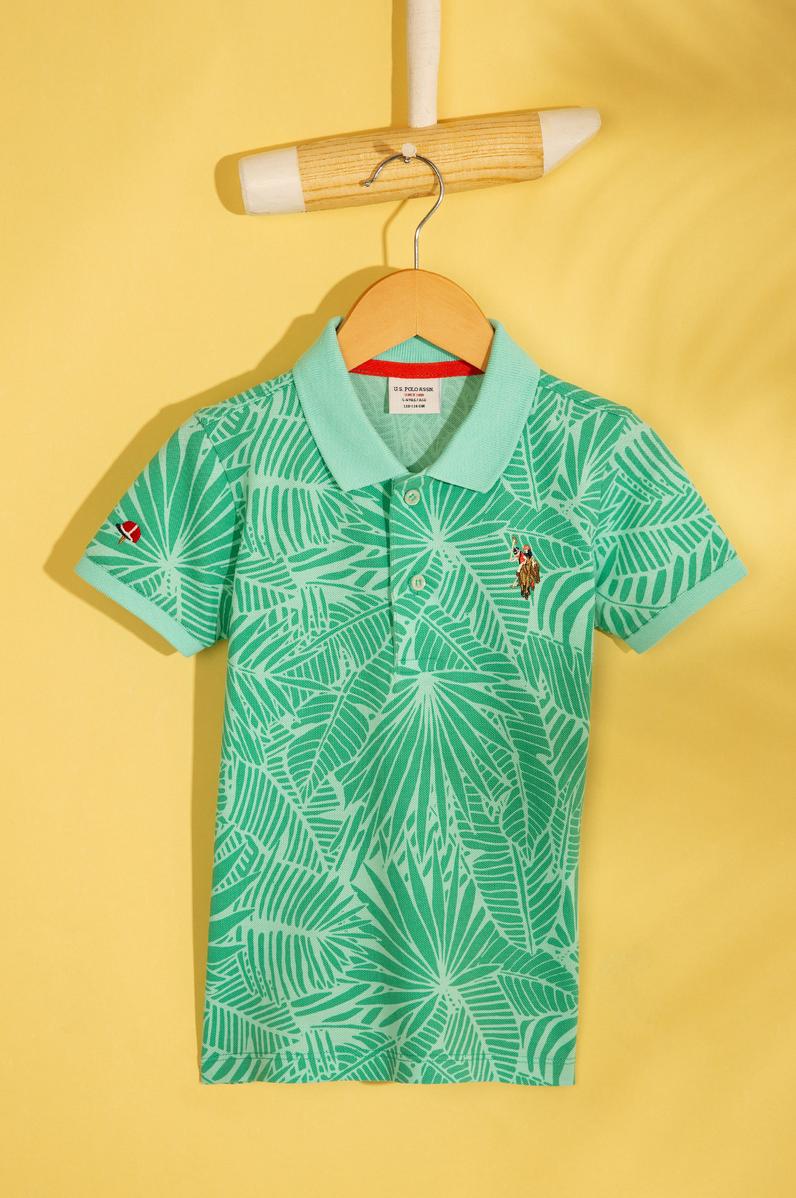 Erkek Çocuk Yeşil Polo Yaka Tişört